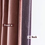 MIULEE Dusty Rose Pink Velvet Curtains Thermal Insulated Blackout Curtain Drapes for Bedroom Living Room Darkening 84 Inches Long Curtains Panels Rod Pocket Set of 2