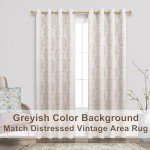 Taupe Geometric Curtains 84 Inches Long for Living Room 2 Panels 50% Blackout Window Design Moroccan Damask Patterned Neutral Contemporary Curtains for Dining Room Bedroom,Grey Tan Beige/Light Brown