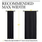 NICETOWN Halloween Black Blackout Curtain Blinds - Solid Thermal Insulated Window Treatment Blackout Drapes/Draperies for Bedroom (2 Panels, 42 inches Wide by 63 inches Long, Black)