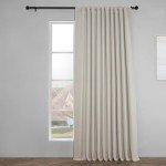 HPD Half Price Drapes Faux Linen Textured Room Darkening Curtains for Bedroom 84 Inches Long (1 Panel), 100W X 84L Extra Wide Curtains for Living Room Home Decor, Birch
