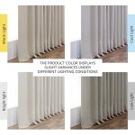 HPD Half Price Drapes Faux Linen Textured Room Darkening Curtains for Bedroom 84 Inches Long (1 Panel), 100W X 84L Extra Wide Curtains for Living Room Home Decor, Birch