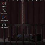 Diraysid Pink Grommet Blackout Curtains for Bedroom Thermal Insulated Room Darkening Curtains Drapes, 42 x 84, 2 Panels