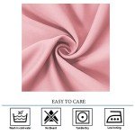 Diraysid Pink Grommet Blackout Curtains for Bedroom Thermal Insulated Room Darkening Curtains Drapes, 42 x 84, 2 Panels
