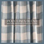 Elrene Home Fashions Farmhouse Living Grainger Buffalo-Check Blackout Window Curtain, Living Room and Bedroom Drape with Rod Pocket Tabs, 52" x 84", Chambray, 1 Panel