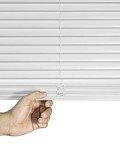 CHICOLOGY Blinds for Windows, Mini Blinds, Window Blinds, Door Blinds, Blinds & Shades, Camper Blinds, Horizontal Window Blinds, White (Commercial Grade), 45" W x 48" H