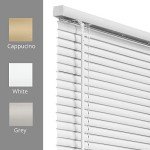 CHICOLOGY Blinds for Windows, Mini Blinds, Window Blinds, Door Blinds, Blinds & Shades, Camper Blinds, Horizontal Window Blinds, White (Commercial Grade), 45" W x 48" H