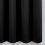 LEMOMO Blackout Curtains 52 x 84 inches Long Black Curtains Set of 2 Panels Thermal Insulated Room Darkening Curtains for Bedroom