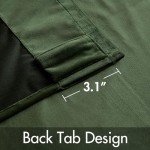 MIULEE Velvet Curtains 84 inches 2 Panels - Luxury Blackout Curtains for Bedroom Living Room Thermal Insulated Super Soft Window Drapes Rod Pocket & Back Tab, Olive Green, W52 x L84 inches