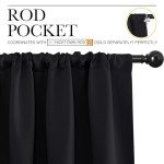 NICETOWN Halloween Short Curtains 36 inches Long, Black Out RV Bunk Panels, Kitchen Window Curtains Over Sink, Thermal Insulating Blackout Drapes/Draperies for Small Window (2 Panels, 42 inches Wide)