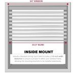 Lotus & Windoware Cordless, 2 Inch Faux Wood Blind, 34" Wide x 60" Long, Window Blinds, Blinds & Shades, Blinds for Indoor Windows, Embossed, Bright White