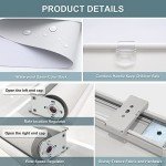 AOSKY Cordless Roller Shades Blackout Blinds for Windows Room Darkening Rolled Up Shades with Spring System, UV Protection Window Shades Door Blinds for Home and Office (34" W x 72" H, White)