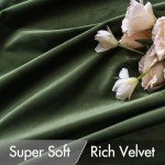 MIULEE Velvet Curtains 84 inches 2 Panels - Luxury Blackout Curtains for Bedroom Living Room Thermal Insulated Super Soft Window Drapes Rod Pocket & Back Tab, Olive Green, W52 x L84 inches