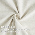 Vision Home Natural Pinch Pleated Full Blackout Curtains Linen Blended Room Darkening Window Curtains 95 inch for Living Room Bedroom Thermal Insulated Pinch Pleat Drapes with Hooks 2 Panel 40"Wx95"L