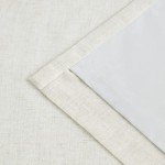 Vision Home Natural Pinch Pleated Full Blackout Curtains Linen Blended Room Darkening Window Curtains 95 inch for Living Room Bedroom Thermal Insulated Pinch Pleat Drapes with Hooks 2 Panel 40"Wx95"L