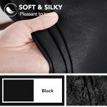 Deconovo Blackout Curtains 84 Inches Long, Black Blackout Curtains for Bedroom - 2 Panels, 52x84 Inch, Room Darkening Curtains for Living Room, Back Tab and Rod Pocket Black Curtains