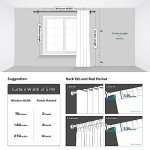 Deconovo Blackout Curtains 84 Inches Long, Black Blackout Curtains for Bedroom - 2 Panels, 52x84 Inch, Room Darkening Curtains for Living Room, Back Tab and Rod Pocket Black Curtains