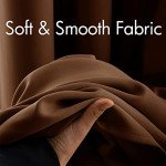 MIULEE Blackout Curtains for Bedroom Living Room Thermal Insulated Room Darkening Mocha Grommet Top Solid Light Blocking Drapery Set of 2 Window Panels 52 x 84 Inches, Cappuccino Brown