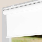 CALYX INTERIORS Blackout Roller Shades, Thermal Insulating Blinds, Cordless, 22.5" W x 48" H, White