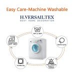 H.VERSAILTEX 2 Panels White Valance for Windows, Natural Blackout Kitchen Curtains Valances for Small Windows/Living Room/Bedroom/Bathroom Rod Pocket 52" W x 18" L, Pure White，2 Packs