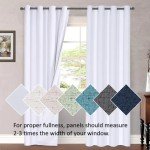 H.VERSAILTEX 2 Panels White Valance for Windows, Natural Blackout Kitchen Curtains Valances for Small Windows/Living Room/Bedroom/Bathroom Rod Pocket 52" W x 18" L, Pure White，2 Packs