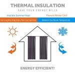 RYB HOME Short Curtains Gray Half Window Curtains for Bedroom, Privacy Curtain Tiers for Windows, Energy Saving Drapes for Bathroom Shades, Wide 42 x Long 36 inches per Panel, Grey, Set of 2