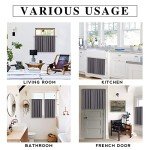 RYB HOME Short Curtains Gray Half Window Curtains for Bedroom, Privacy Curtain Tiers for Windows, Energy Saving Drapes for Bathroom Shades, Wide 42 x Long 36 inches per Panel, Grey, Set of 2