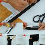 JstDoit Vertical Pleated Temporary Blinds No Drilling Self Adhesive Easy to Install Fits Blinds Window Roller for Bathroom Kitchen Living Room Office (White), 60*150cm