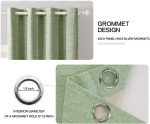MIULEE Linen Texture Curtains for Bedroom Solid 100% Blackout Thermal Insulated Sage Green Curtains Grommet Room Darkening Curtains/Draperies for Living Room Nursery 52x84 Inch (2 Panels)