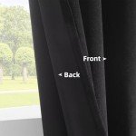 Joydeco Black Velvet Curtains 90 inch Length 2 Panels, Luxury Blackout Rod Pocket Thermal Insulated Window Curtains, Super Soft Room Darkening Drapes for Living Dining Room Bedroom,W52 x L90 inches