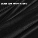 Joydeco Black Velvet Curtains 90 inch Length 2 Panels, Luxury Blackout Rod Pocket Thermal Insulated Window Curtains, Super Soft Room Darkening Drapes for Living Dining Room Bedroom,W52 x L90 inches