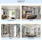 SUBRTEX Printed Curtains Room Darkening for Bedroom Living Room Kids Room Dining Room Valance Colorful Window Drapes 2 Panel Set (52'' x 84'', Blue)
