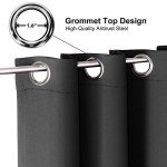 ChrisDowa Grommet Blackout Curtains for Bedroom and Living Room - 2 Panels Set Thermal Insulated Room Darkening Curtains (Dark Grey, 42W x 84L)