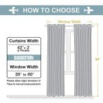 ChrisDowa Grommet Blackout Curtains for Bedroom and Living Room - 2 Panels Set Thermal Insulated Room Darkening Curtains (Dark Grey, 42W x 84L)