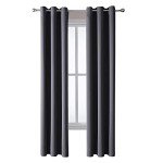 ChrisDowa Grommet Blackout Curtains for Bedroom and Living Room - 2 Panels Set Thermal Insulated Room Darkening Curtains (Dark Grey, 42W x 84L)