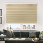 Allesin Cellular Shades Cordless Blackout Honeycomb Blinds for Indoor Windows, Thermal Insulated Window Shades Noise Reduction, Easy to Install, Perfect for Bedroom/Living Room, Beige - H64 x W34
