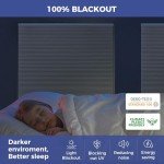 Allesin Cellular Shades Cordless Blackout Honeycomb Blinds for Indoor Windows, Thermal Insulated Window Shades Noise Reduction, Easy to Install, Perfect for Bedroom/Living Room, Beige - H64 x W34