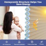 Allesin Cellular Shades Cordless Blackout Honeycomb Blinds for Indoor Windows, Thermal Insulated Window Shades Noise Reduction, Easy to Install, Perfect for Bedroom/Living Room, Beige - H64 x W34