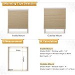 Allesin Cellular Shades Cordless Blackout Honeycomb Blinds for Indoor Windows, Thermal Insulated Window Shades Noise Reduction, Easy to Install, Perfect for Bedroom/Living Room, Beige - H64 x W34