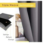 NICETOWN Grey Blackout Curtain Panels for Bedroom, Thermal Insulated Grommet Top Blackout Draperies and Drapes for Basement (2 Panels, W70 x L54-inch, Grey)