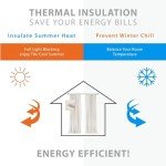 INOVADAY 100% Blackout Curtains for Bedroom, Black Out Curtains 96 Inch Long, Clip Rings Linen Blackout Drapes, Thermal Insulated Room Darkening for Living Room, 2 Panels - Beige,W50xL96