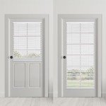 DEZ FURNISHINGS Cordless No Tools 1" Magnet Mini Blinds for Metal Doors, Room Darkening, 25" W x 42" H, Pearl White