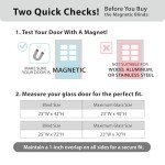 DEZ FURNISHINGS Cordless No Tools 1" Magnet Mini Blinds for Metal Doors, Room Darkening, 25" W x 42" H, Pearl White