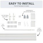 Lotus & Windoware Cordless, 2 Inch Faux Wood Blind, 34.5" Wide x 60" Long, Window Blinds, Blinds & Shades, Blinds for Indoor Windows, Embossed, Bright White