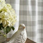 Curtainworks Country Modern Rustic Farmhouse Buffalo Check Kitchen Curtains Window Cafe, 36" Tier & Valance Set - 3 Pc, Grey