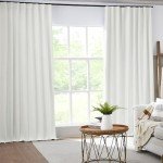 KEQIAOSUOCAI Living Room Curtains for Large Windows Modern Farmhouse Patio Sliding Door Curtains for Bedroom 2 Panels, Back Tab Pinch Pleated Blackout Drapes 72 Inch Wide by 96 Inch Long,Ivory