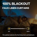 KEQIAOSUOCAI Living Room Curtains for Large Windows Modern Farmhouse Patio Sliding Door Curtains for Bedroom 2 Panels, Back Tab Pinch Pleated Blackout Drapes 72 Inch Wide by 96 Inch Long,Ivory