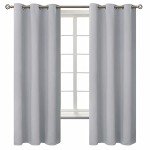 BGment Room Darkening Curtains 63 Inches Long - Grommet Thermal Insulated Drapes Window Treatment Curtains for Bedroom, 2 Panels, 42 x 63 Inch, Light Grey