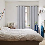 BGment Room Darkening Curtains 63 Inches Long - Grommet Thermal Insulated Drapes Window Treatment Curtains for Bedroom, 2 Panels, 42 x 63 Inch, Light Grey