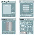 BGment Room Darkening Curtains 63 Inches Long - Grommet Thermal Insulated Drapes Window Treatment Curtains for Bedroom, 2 Panels, 42 x 63 Inch, Light Grey