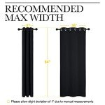 NICETOWN Halloween Thermal Insulated Black Blackout Curtains/Drapes 84 inches Length 2 Panels Set for Living Room, 42 inches Wide, Privacy Sound Reducing Room Darkening Draperies Window Treatment